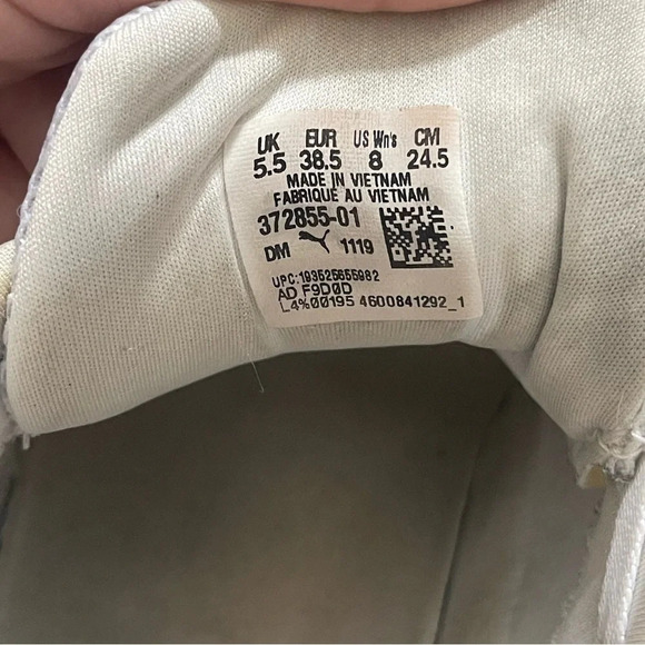 Puma Sneaker Shoe Rise Glow White Reflective Iridescent Women’s  Size 8 Retro - Picture 7 of 8